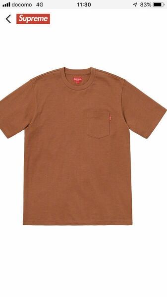 新品未使用 国内正規品 Supreme S/S Pocket Tee rust light medium M brown crewneck レア Tシャツ ポケット シュプリーム 24SS SALE