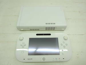 073-Y15) 中古品 WiiU プレミアム 本体 パッド 32GB シロ 箱なし 動作OK 本体・パッドのみ ③