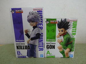 084-K25) 未開封品 一番くじ HUNTER×HUNTER DAY OF DEPARTURE A賞 ゴン B賞 キルア フィギュア セット バンダイ