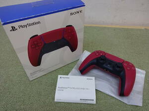 065-K78) 中古品 SONY PlayStation5 DualSense ワイヤレスコントローラー CFI-ZCT1J コズミックレッド 動作OK PS5