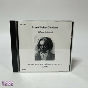CD 日本フルトヴェングラー協会/BRUNO WALTER ブルーノ・ワルター/ ベートーヴェン: ミサ・ソレムニス 管:1232 [0]
