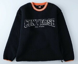 ◆新品◆ 定価4899円!! CONVERSE コンバース ビッグシルエット!! ボアクルースウェット トレーナー 黒紺 ダークネイビー メンズ Mサイズ