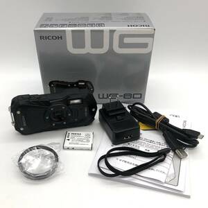 【極美品/ショット数78】RICOH WG-80 ブラック コンパクト デジタルカメラ 防水・耐衝撃・耐寒・耐荷重 アウトドア 現場仕事 リコー