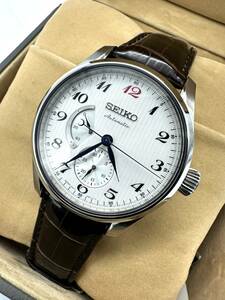 【未使用保管品】SEIKO セイコー PRESAGE プレザージュ SARW025 6R27-00J0 腕時計 自動巻 AT 白文字盤 スモセコ 