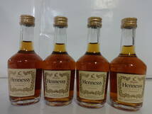 A982 未開栓 酒 ブランデー ヘネシー ベリースペシャル Hennessy VERY SPECIAL COGNAC 40度 50ml 4本セット ミニボトル_画像1