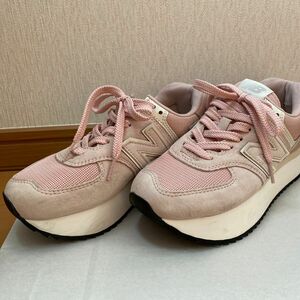 2回使用　new balance WL574ZAC 厚底スニーカー　23.5cm