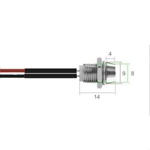 汎用 12V LED ライト パイロットランプ インジケーター バルブ 黄 5個　(L01)_画像5