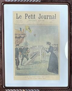 Antique French Le Petit Journal Newspaper Supplement Illustre Number 568 6/10/1901 アンティーク フランス 新聞 額装 美品 ビンテージ