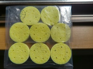 * interference wave sponge *80×15mm*8 piece set * plant . natural cell roast * unused goods 