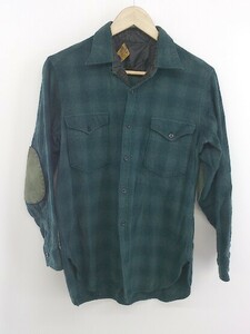 ◇ PENDLETON ペンドルトン 60s ウール 長袖 シャツ サイズ16 1/2 グリーン系 メンズ P