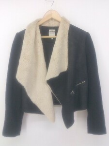 ◇ ZARA trafaluc 異素材 フェイクファー 長袖 ジャケット サイズEUR M USA M MEX 28 ブラック ベージュ レディース P