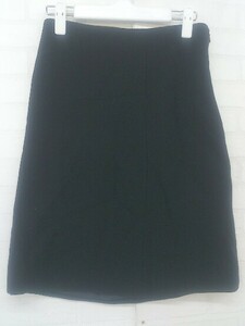 * PRADA Prada knees height tight skirt size 36 black lady's P