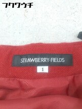 ◇ STRAWBERRY FIELDS ストロベリーフィールズ 膝下丈 タイト スカート サイズ1 レッド レディース_画像4