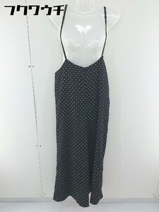 * GLOBAL WORK glow bar Work dot polka dot camisole all-in-one size L black lady's 