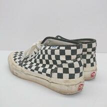 ◇ VANS ヴァンズ 721356 ハイカット ブロックチェック柄 スニーカー サイズ25.0 ブラック ホワイト レディース メンズ E_画像2