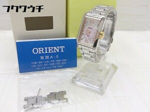 ◇ ◎ ORIENT iO オリエント イオ 稼働品 クォーツ式 3針 アナログ シルバー レディース