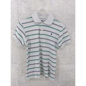 * Gymphlex Jim Flex окантовка Logo вышивка рубашка-поло с коротким рукавом размер 12 серый темно-синий зеленый женский 