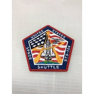 NASA公認(アメリカ航空宇宙局) ワッペン スペースシャトルミッション・STS-104　アイロンワッペン　刺繍、