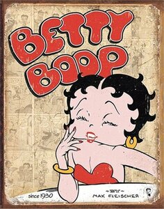 ベティーちゃん　ベティブープBetty Boop ティン サイン 笑顔　Retro Panels ベティちゃん　ベティ　