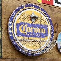 コロナ　Corona　キャップ キャッチャー付き ウッディー ボトル オープナー CORONA EXTRAバー用品　リカー 酒　_画像2