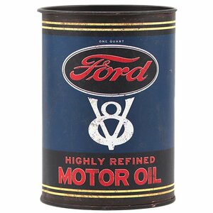 FORD motor oil metal can container 