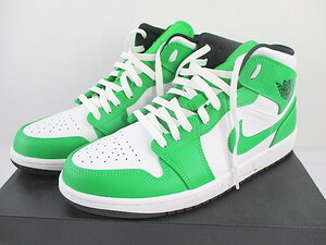 1円★ NIKE AIR JORDAN 1 MID DQ8426 301 ナイキ エア ジョーダン 1ミッド LUCKY GREEN/BLACK/WHITE グリーン スニーカー 靴 シューズ 中古