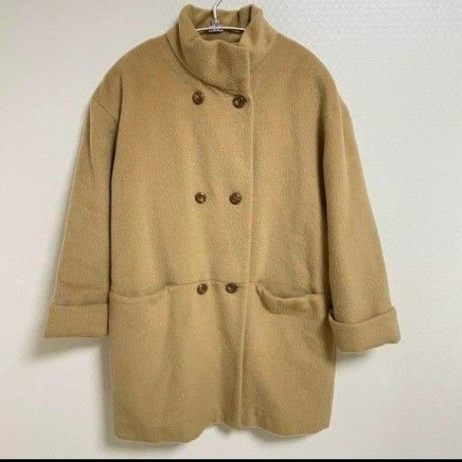 PARIOLY コート ベージュ スタンドカラー ウール 日本製 LLサイズ