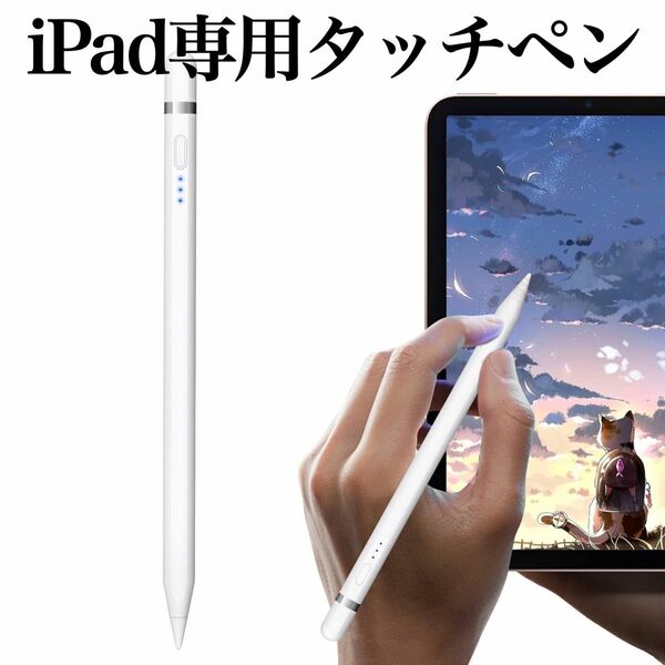 タッチペン iPadペン スタイラスペン 急速充電 自動電源オフ 2018年以降 パームリジェクション 高感度
