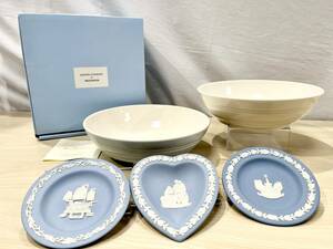 蘇さ(KsY144)　洋食器　ウェッジウッド　WEDGWOOD　プレート　ジャスパー　コンランボウルペア　　他　中古品　80サイズ 