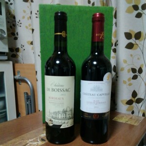 未開栓　CHATEAU DE BOISSAC 2012年750ml CHATEAU CAPVILLE 2012年750ml ボルドーワイン2本セット