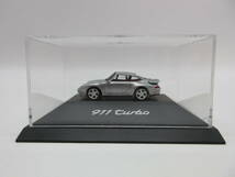 1/87 ポルシェ 911 ターボ　PORSCHE 911 turbo　ディーラー特注 ミニカー　シルバー_画像3