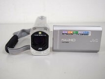 ☆【1K0130-12】 JVC VIDEO CAMERA デジタルビデオカメラ FULL HD Everio GZ-V590-S バッテリー有 f=3.33~33.3mm 1:1.2 現状品_画像2