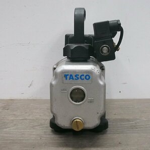 ☆【1R0203-14】 TASCO イチネン オイル逆流防止弁付小型高性能ツーステージ真空ポンプ TA150RB 100V 現状品の画像2