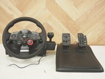 ☆【1H0209-16】 Logitech ロジテック DRIVING FORCE ドライビングフォース ハンドルコントローラー E-X5C19 PS3 プレステ3 ジャンク_画像2