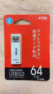 未開封品　　　ＴＤＫ　　ＵＳＢメモリー64ＧＢ　　ホワイト