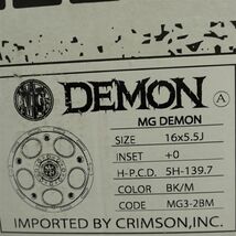 特価放出！ジムニーシエラにおススメ！MG DEMON 16インチ 新品4本セット 即決価格◎送料無料 5.5J ±0 5H/139.7 クリムソン デーモン_画像5