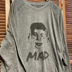 ACQG 1スタ グレー 長袖 Tシャツ マッドマガジン アルフレッド MAD - 90s 00s ビンテージ アメリカ 古着 ベール 卸 仕入れ