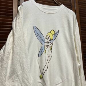 ACSQ 1スタ 白 キャラ 長袖 Tシャツ ティンカーベル セディショナリーズ - 90s 00s ビンテージ アメリカ 古着 ベール 卸 仕入れ