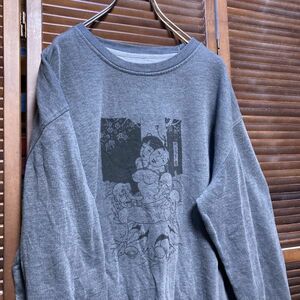 ACSM 1スタ パキスタン グレー 長袖 Tシャツ 江戸時代 春画 ピンナップガール SEX - 90s 00s ビンテージ 古着 卸 仕入れ