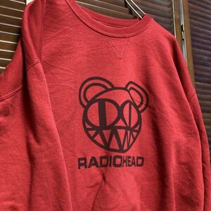 ACQB 1スタ 赤 バンド スウェット レディオヘッド RADIOHEAD - 90s 00s ビンテージ アメリカ 古着 ベール 卸 仕入れ