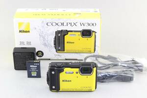 B+ (良品) Nikon ニコン COOLPIX W300 イエロー 初期不良返品無料 領収書発行可能