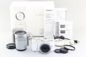 A+ (美品) OLYMPUS オリンパス PEN E-PL9 ホワイト ダブルズームレンズキット EZ 14-42mm 40-150mm ショット数528回 初期不良返品無料