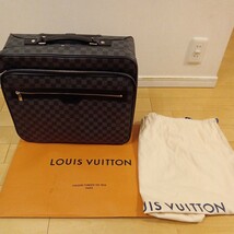 【美品 レア版】本物保証 LOUIS VUITTON ルイヴィトン ダミエ グラフィット パイロットケース N23206 キャリーケース 旅行カバン _画像1