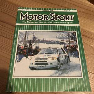 洋雑誌 Motor Sport 1985年3月 全327ページ 当時物 F1 Porsche 944 トヨタカローラ 自動車 昭和レトロ 車カタログ 洋書