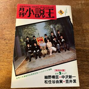 月刊小説王 第9号 1984年6月 特別対談 細野晴臣 中沢新一松任谷由美 笠井潔 ひさうちみちお 古本 昭和レトロ 当時物 角川書店