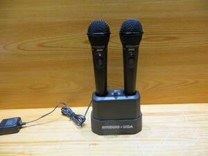 *S1882*エクシング JOYSOUND MCH-01 BMB 電波式ワイヤレスマイク WM-860 マイク充電器セット 動作確認済み品中古#*