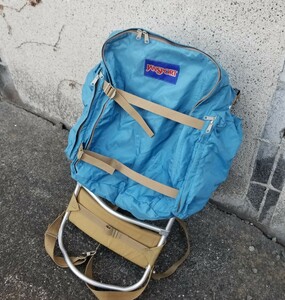 1970年代 Jansport エクスターナル フレーム バックパック ブルー　アメリカ製 リュックサック アウトドア 登山