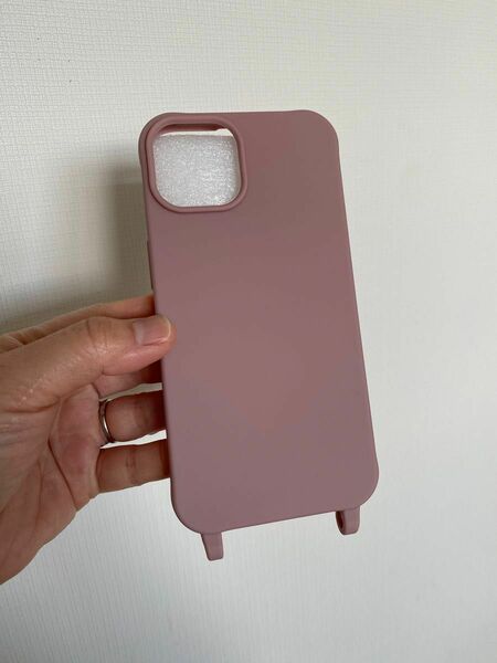 iPhone14 シリコンケース　くすみピンク　新品