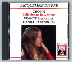 Jacqueline Du Pre, Daniel Barenboim - Chopin: Cello Sonata in G Minor; Franck: Sonata in A, 輸入盤 (EMI Studio DRM)