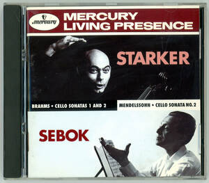 Janos Starker, Gyorgy Sebok - Brahms & Mendelssohn: Cello Sonatas, 輸入盤 (Mercury)